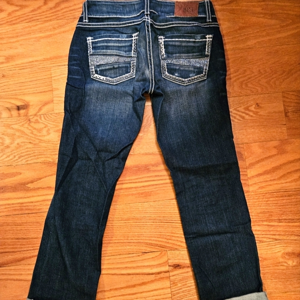 BKE Embellished Pocket Crop Jeans